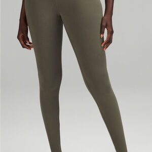 Lululemon Wunder Train High-Rise Olive Green Leggings 28”